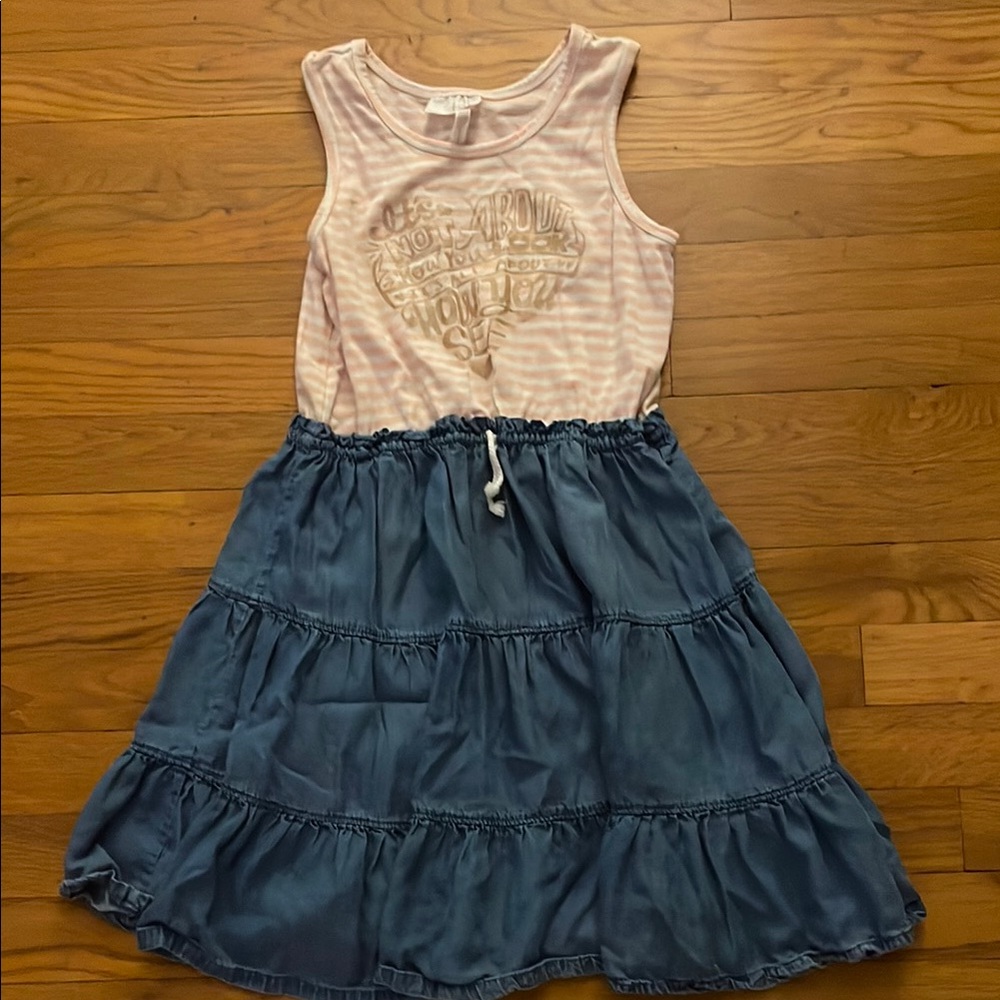 Matilda Jane Striped Pink and Blue Kids Dress size 8